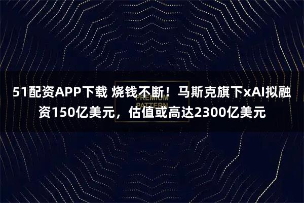 51配资APP下载 烧钱不断!马斯克旗下xAI拟融资150亿美元,估值或高达2300亿美元